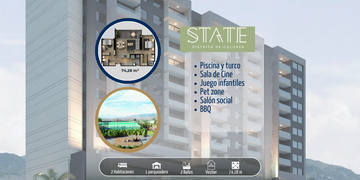 STATE DISTRITO DE COLORES. APARTAMENTO 74.28 m²