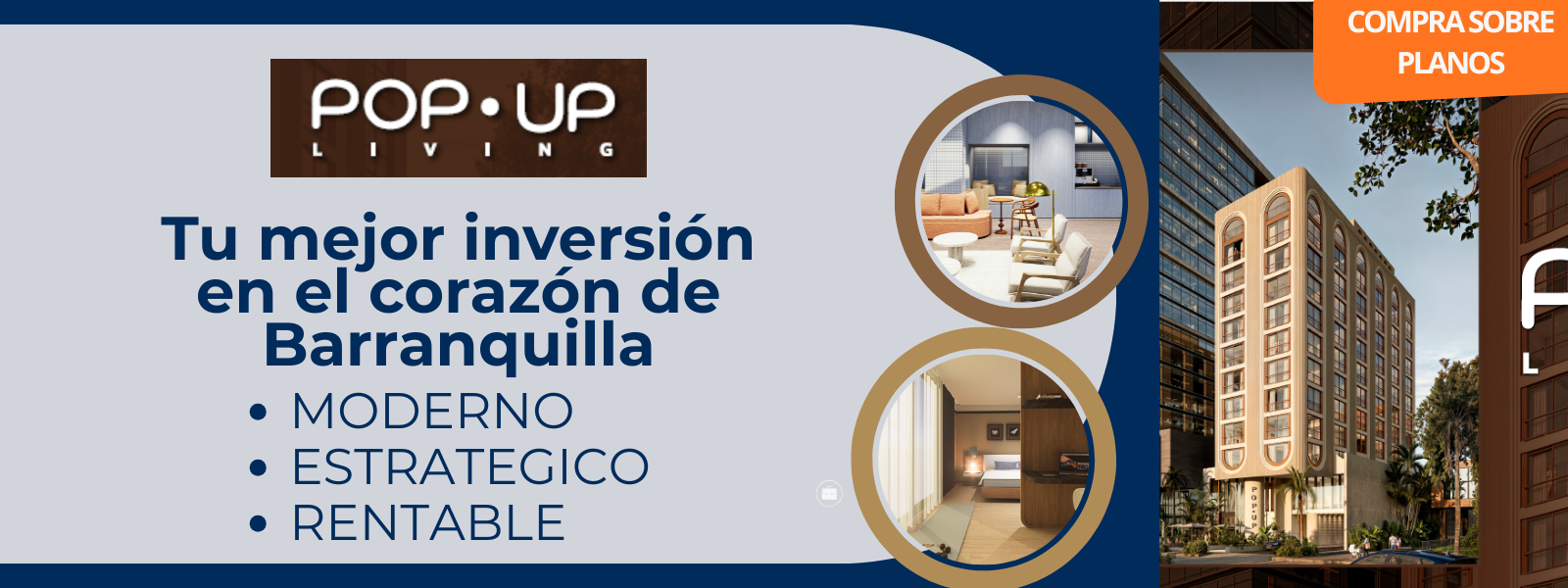 POP UP LIVING Barranquilla Tipo 1 de 32 m²