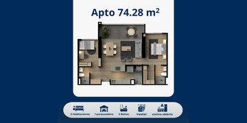 STATE DISTRITO DE COLORES. APARTAMENTO 74.28 m²