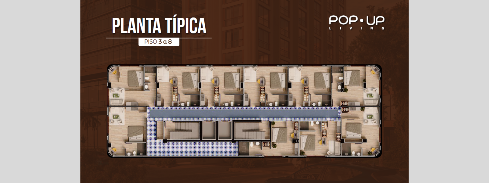POP UP LIVING Barranquilla Tipo 1 de 32 m²