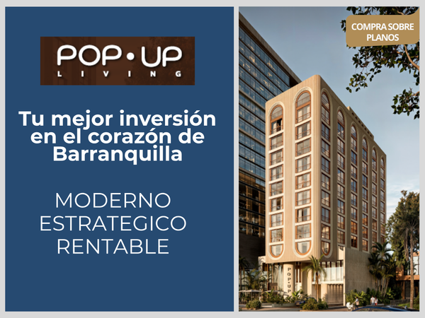 POP UP LIVING Barranquilla Tipo 1 de 32 m²